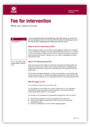 Fee for Intervention